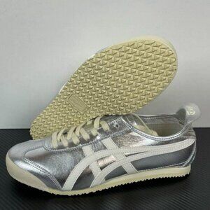 New Onitsuka Tiger Mexico 66 Silver Off White Sneakers Women's